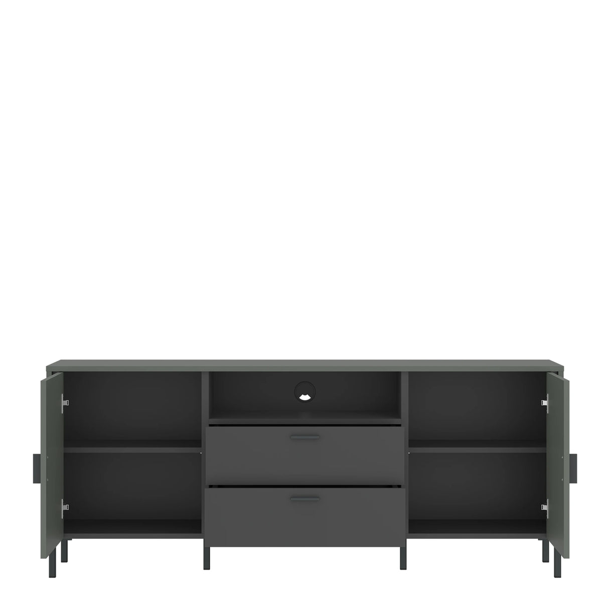 Arundel TV Cabinet 2 Door 2 Drawer 158cm Wide in Green/Grey