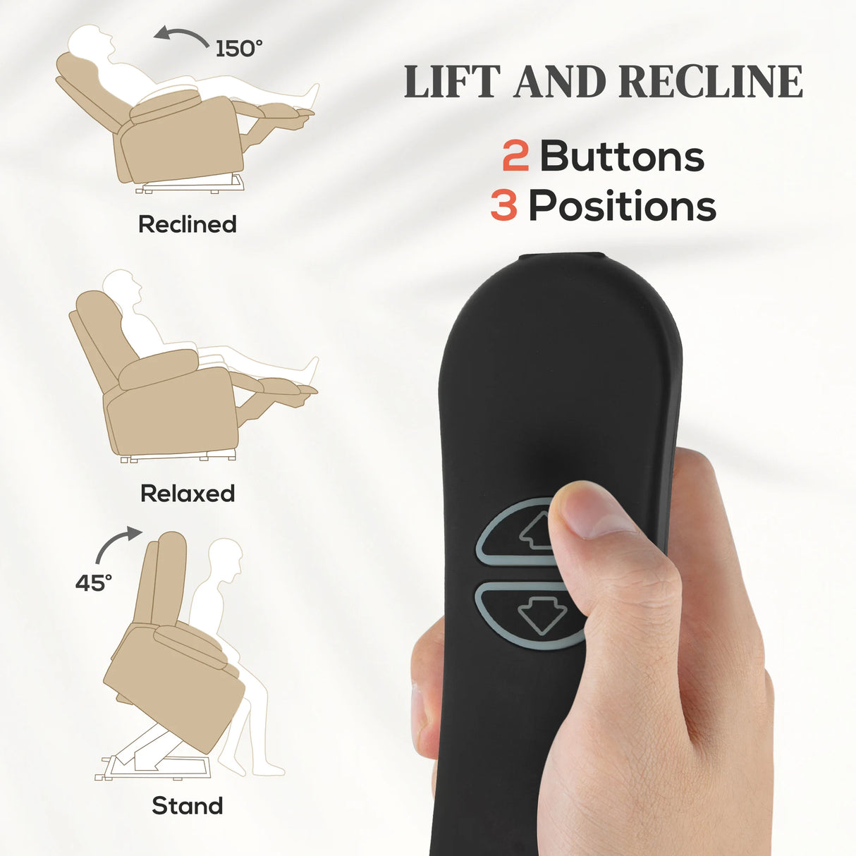 HOMCOM 45 Lifting Riser and Recliner Armchair - Beige