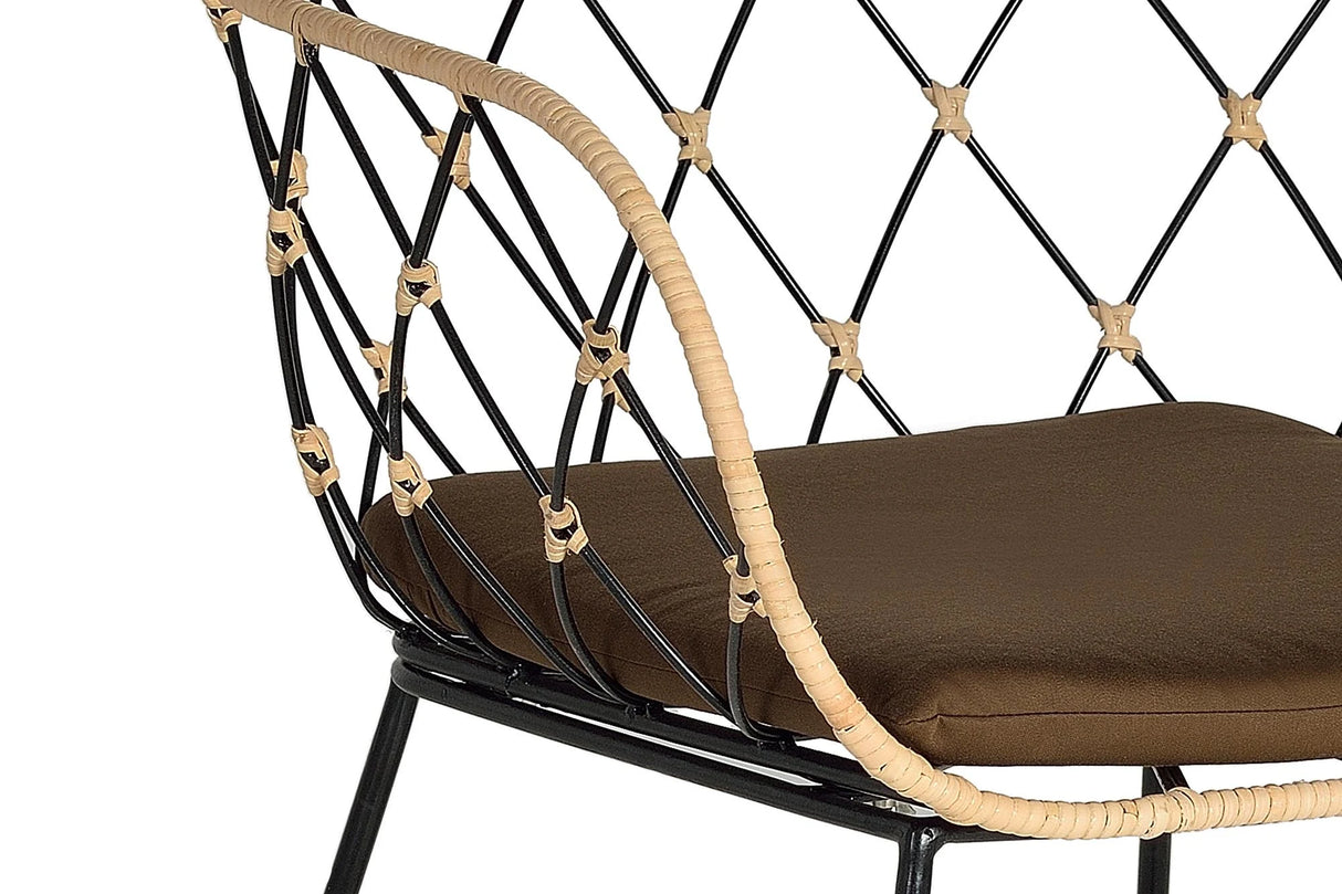 Giner and Colomer Set Of 2 Rattan And Metal Chairs With Cushions