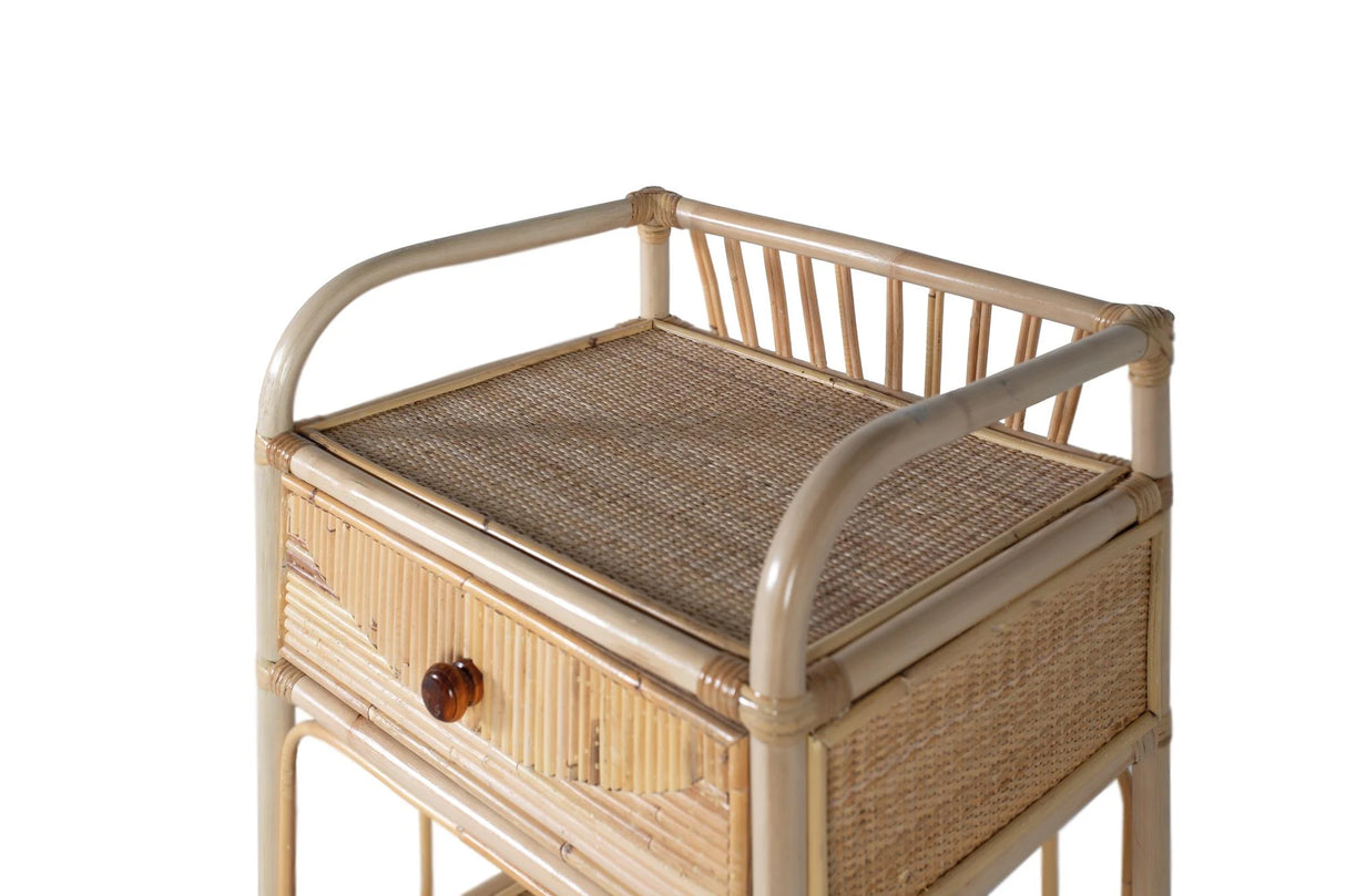 Giner and Colomer - Natural Rattan Bedside Table