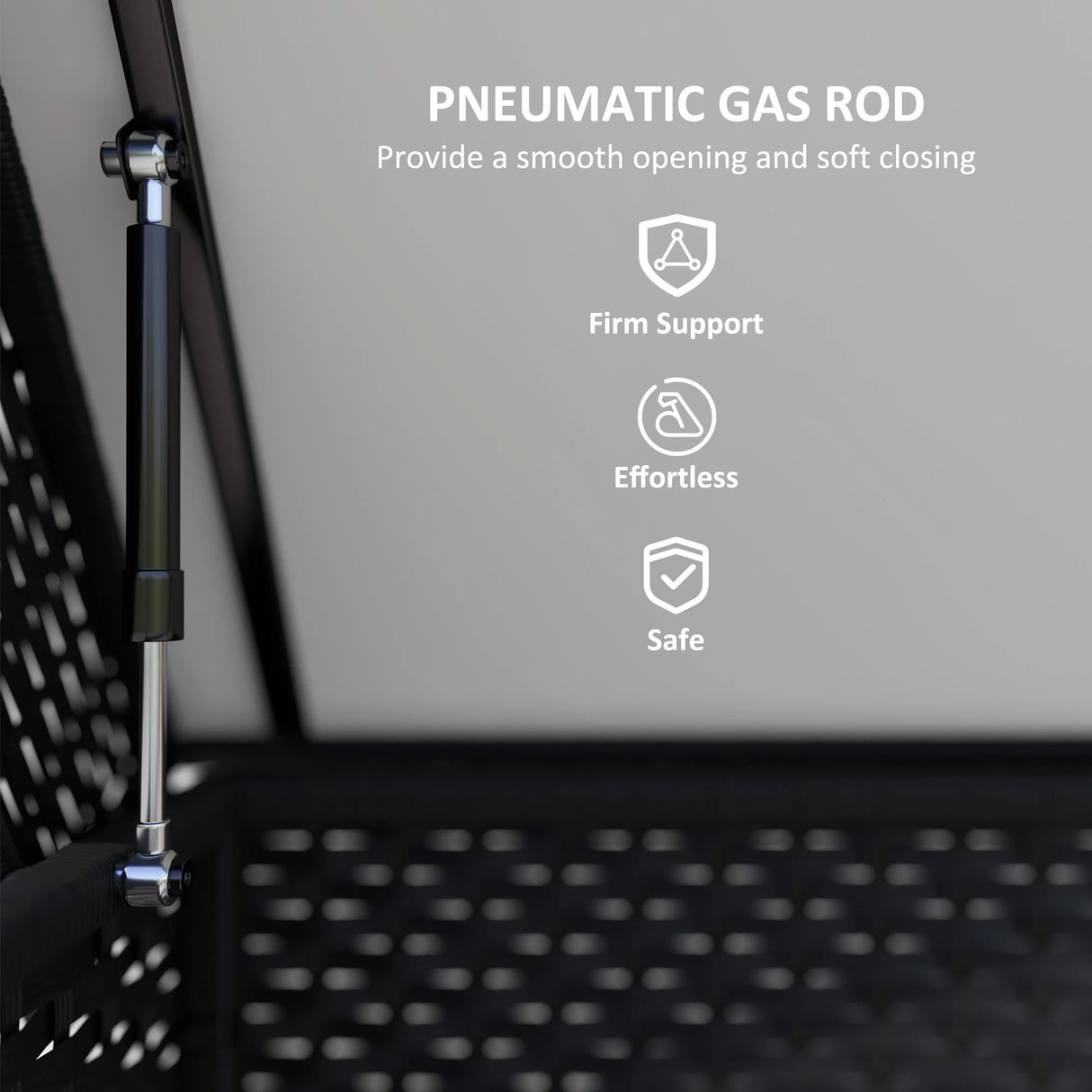 Outsunny 627 L Rattan Storage Box - Black