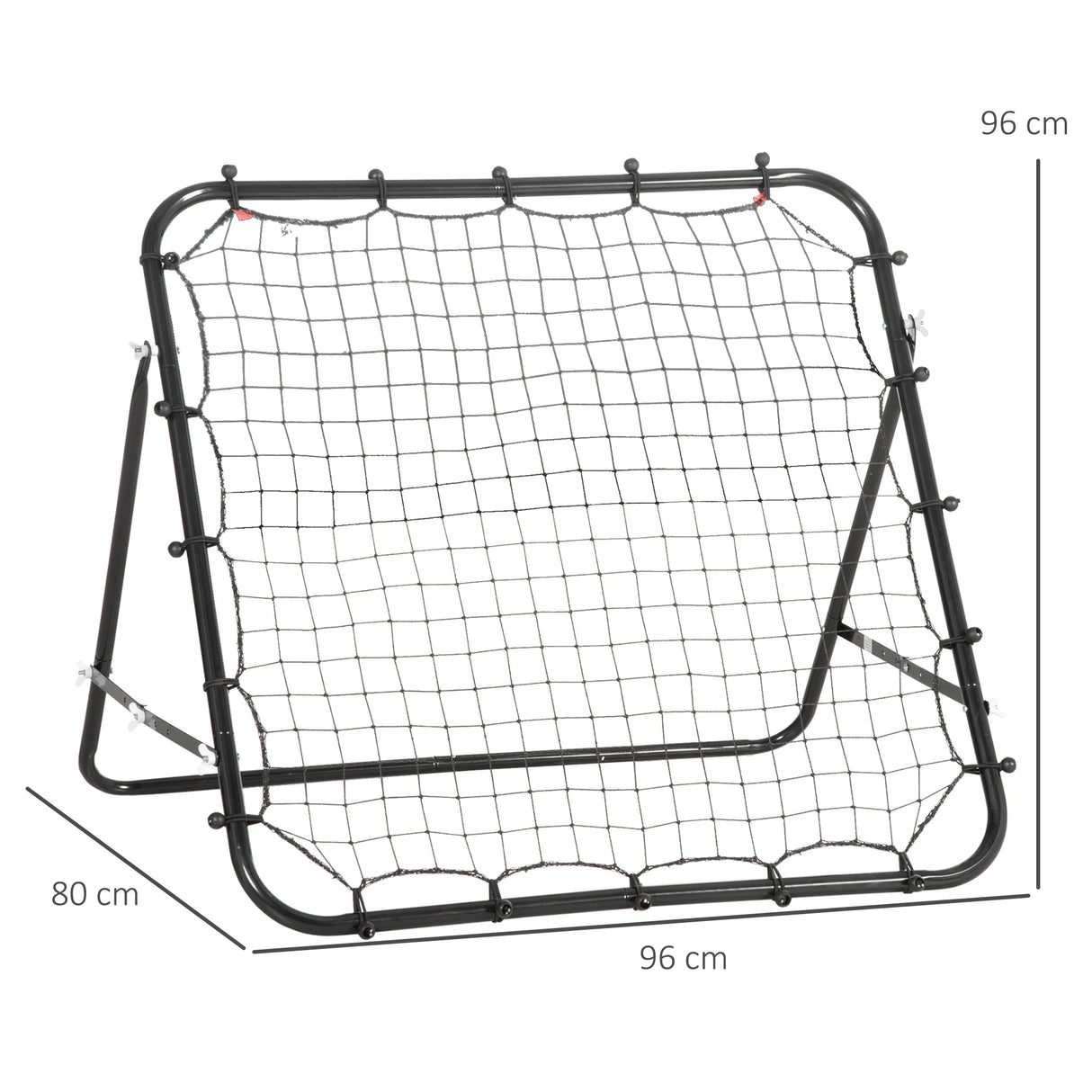 HOMCOM Rebounder Net, Practise Kickback Goal, for Teens, Adults Training - Black