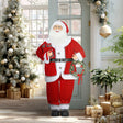 HOMCOM Singing and Dancing Santa Claus with Gift and Wreath
