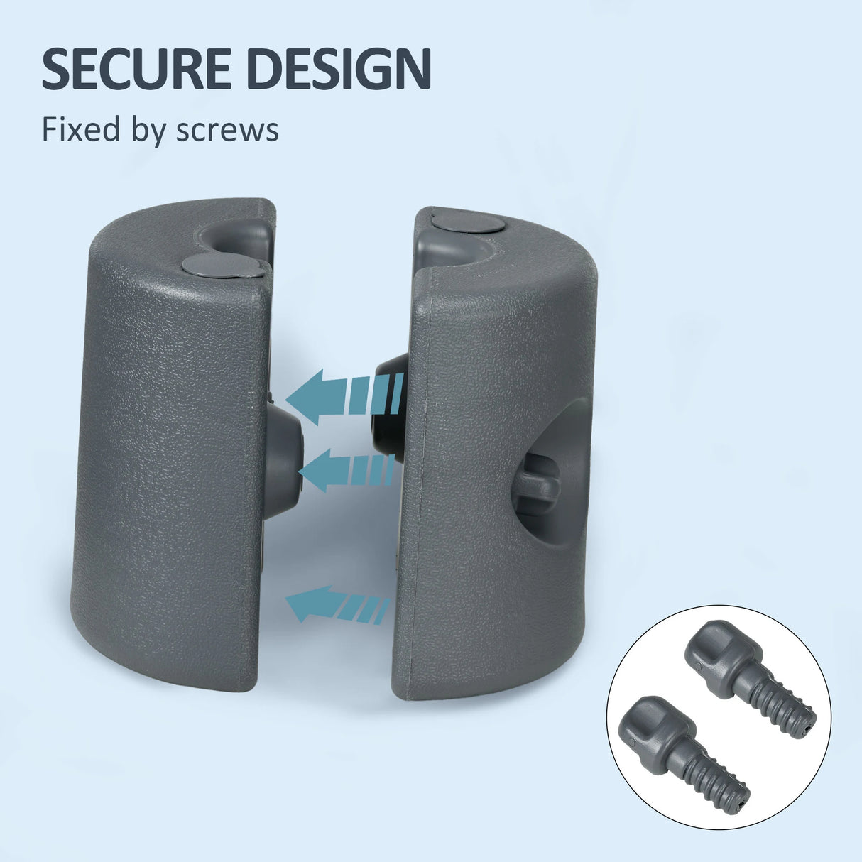 Outsunny HDPE Tent Weights Set of 4, Canopy Weights, Fill with Water or Sand, 48KG