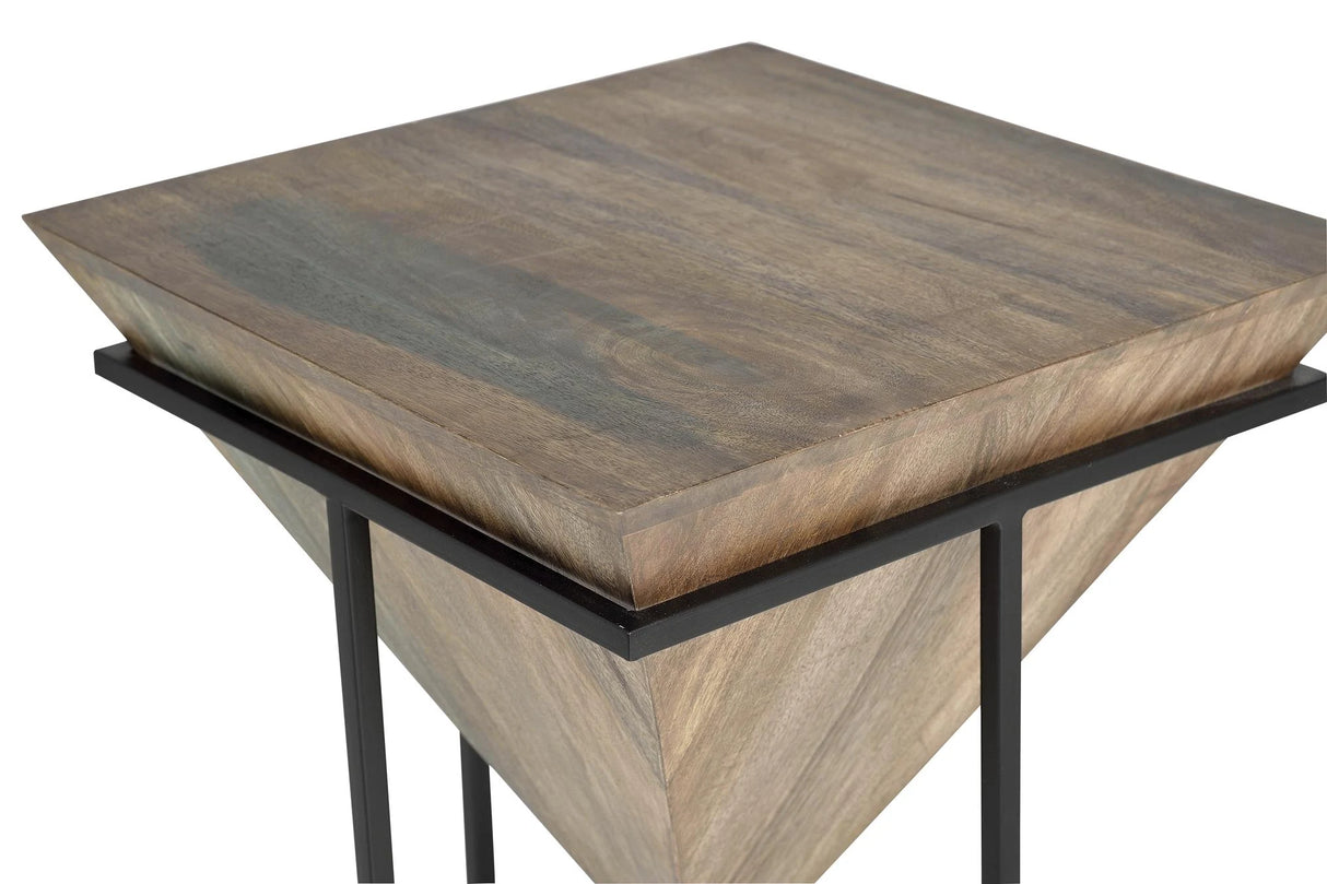 Giner and Colomer - Mango Wood & Metal Base Coffee Table (50 cm)