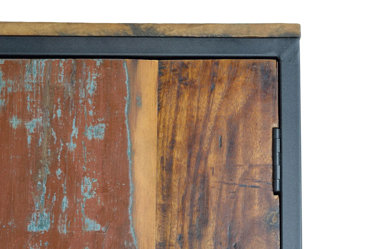 Giner and Colomer - Recycled Wood & Metal 2-Door Cabinet With Shelves
