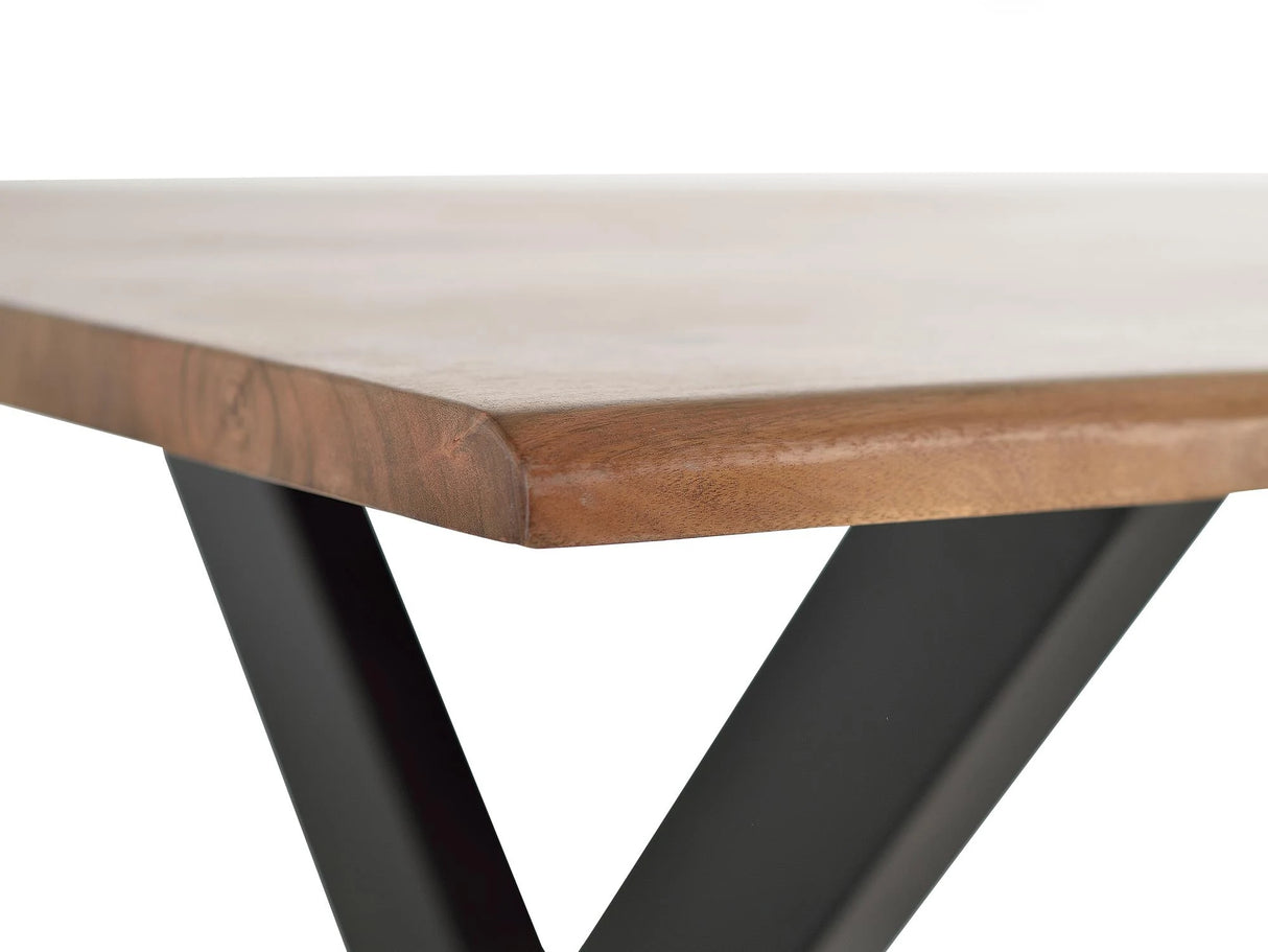Giner and Colomer - Acacia Wood & Metal Dining Table (160 x 90)