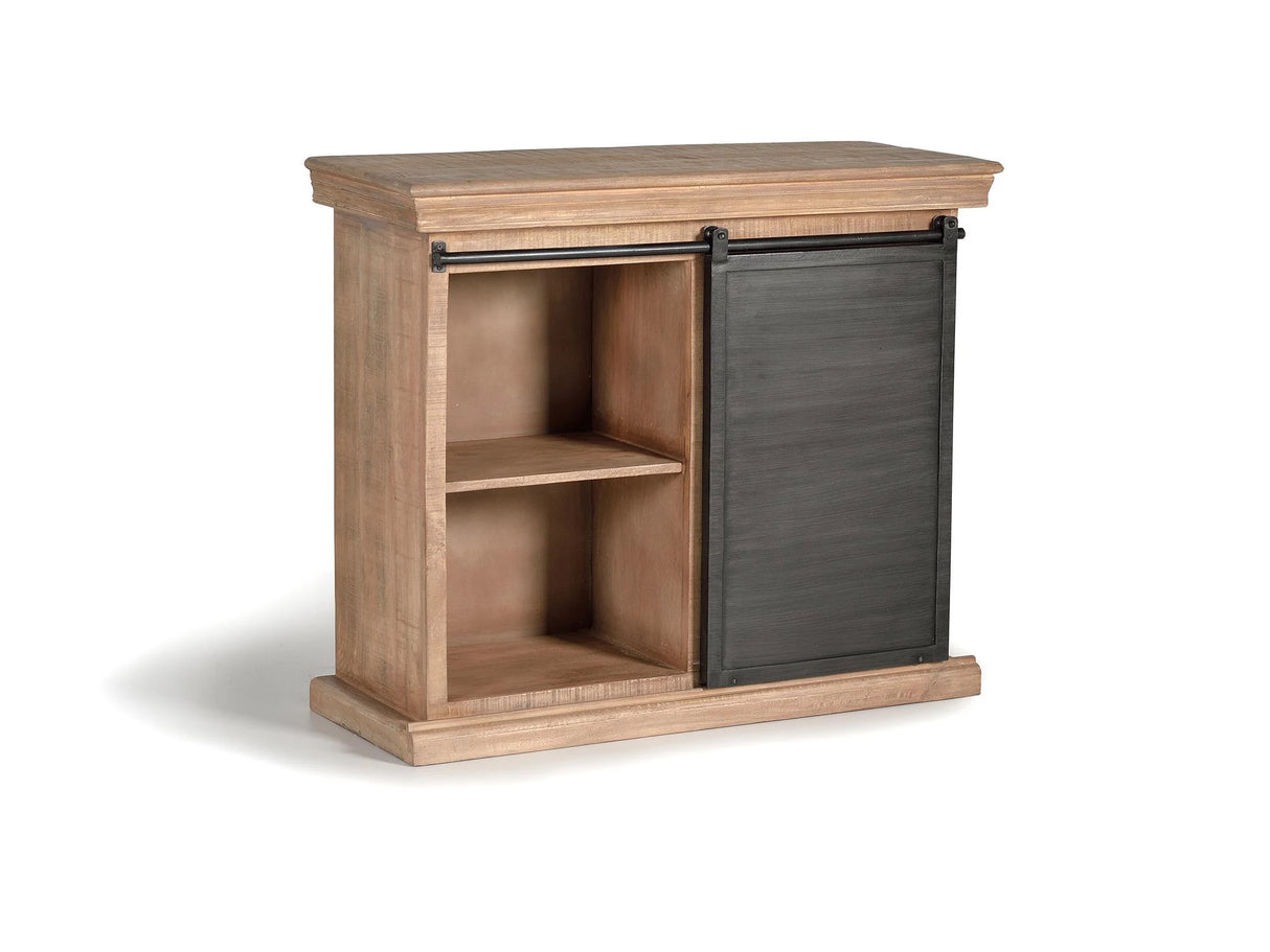 Giner and Colomer - Mango Wood & Metal Chest Of Drawers With Sliding Door