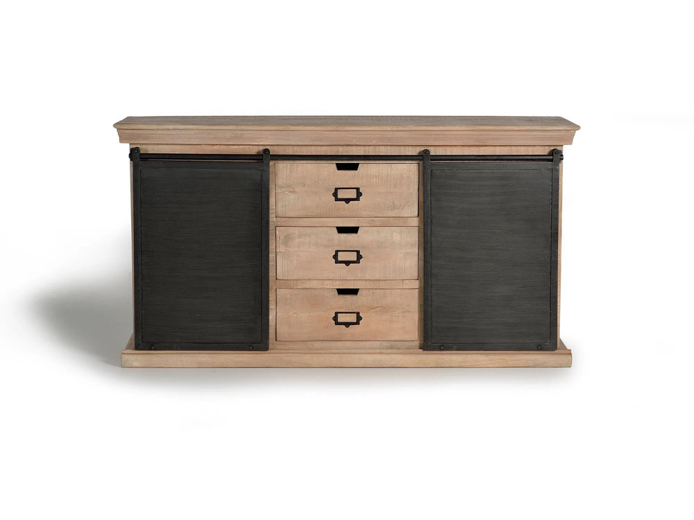 Giner and Colomer - Mango Wood & Metal Sideboard (3 Drawers, 2 Doors)