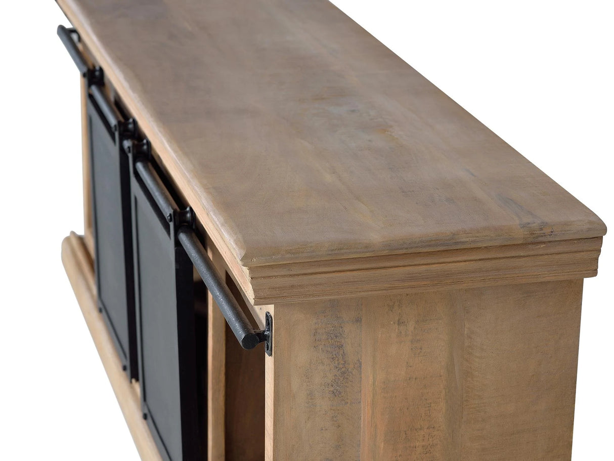 Giner and Colomer - Mango Wood TV Furniture With Metal Doors (150 cm)