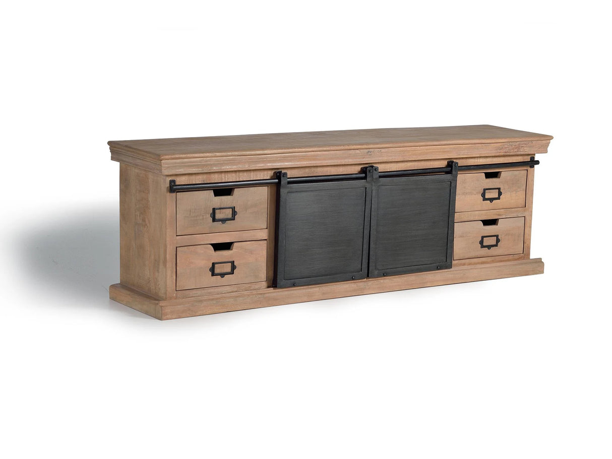 Giner and Colomer - Mango Wood TV Furniture With Metal Doors (170 cm)