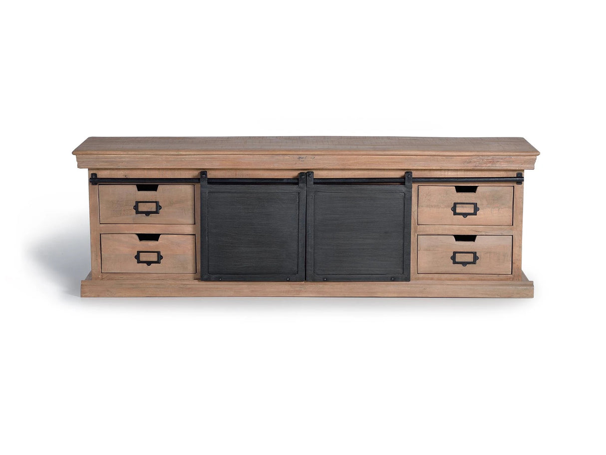 Giner and Colomer - Mango Wood TV Furniture With Metal Doors (170 cm)