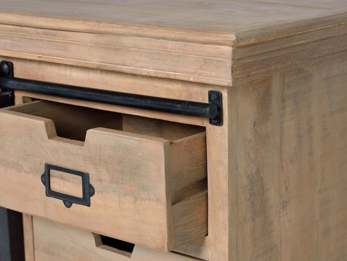 Giner and Colomer - Mango Wood TV Furniture With Metal Doors (170 cm)