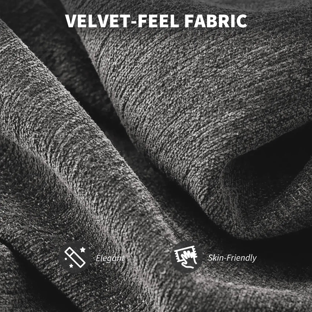 HOMCOM Velvet-Feel Office Chair - Grey