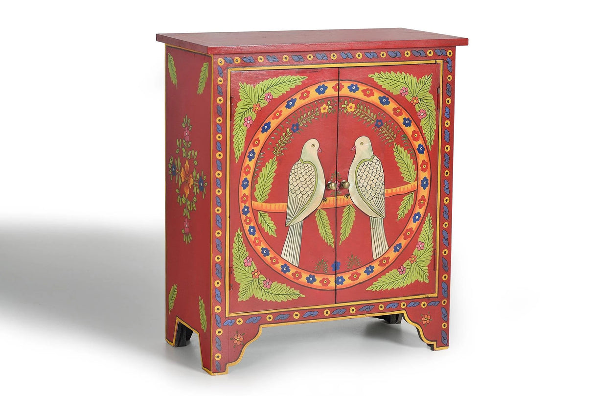 Giner and Colomer - Hand-Painted 2-Door Mango Wood Cabinet