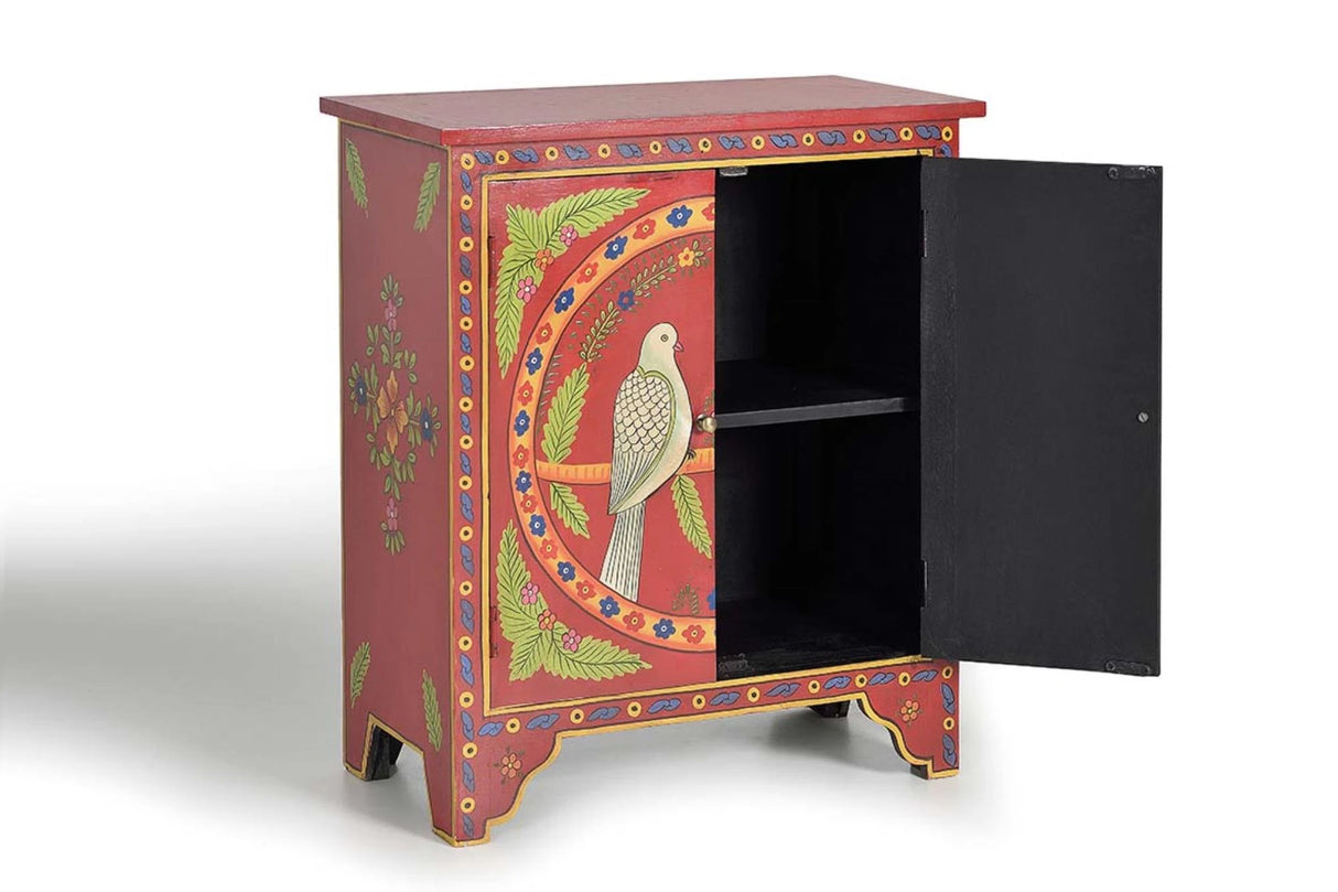 Giner and Colomer - Hand-Painted 2-Door Mango Wood Cabinet