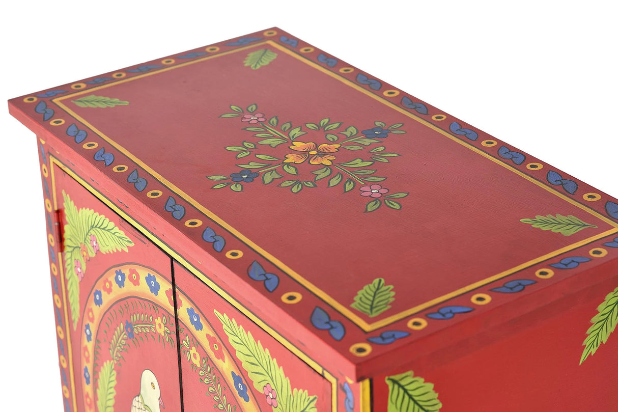 Giner and Colomer - Hand-Painted 2-Door Mango Wood Cabinet