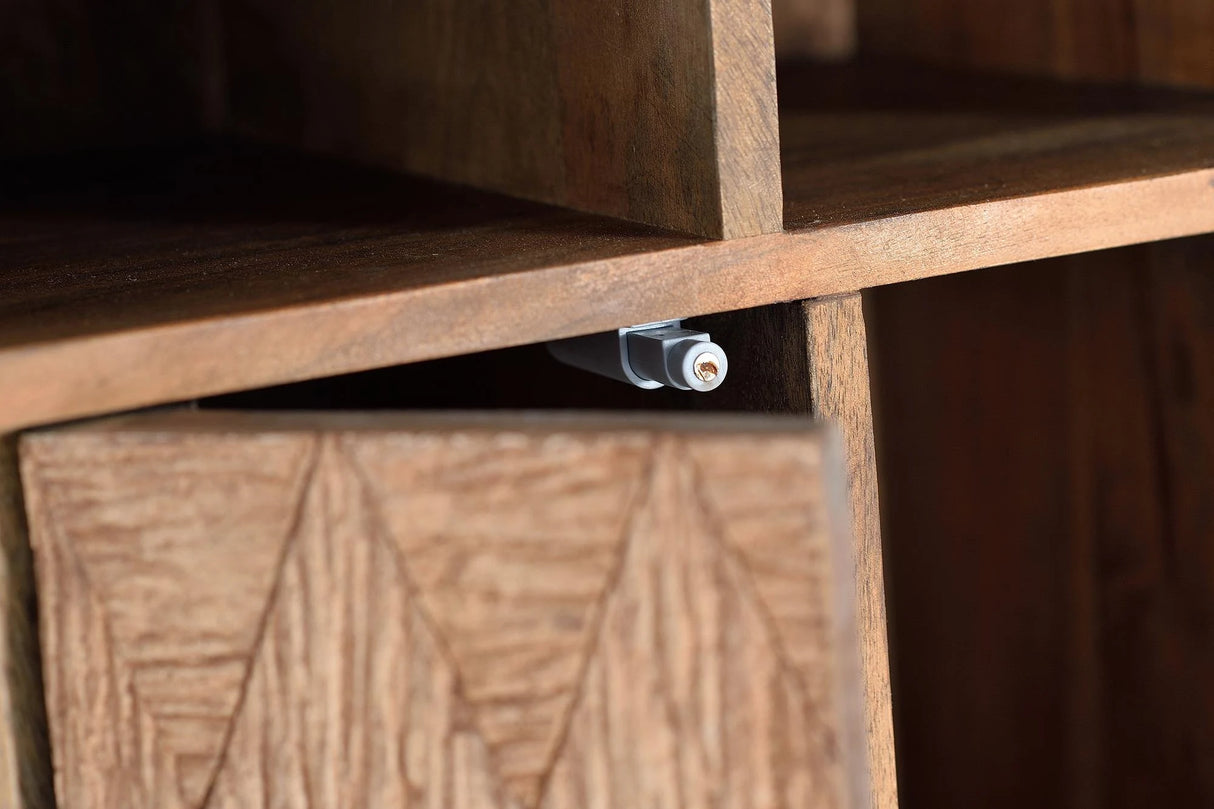 Giner and Colomer - 11-Door, 7-Drawer Mango Wood Bookcase With Mixed Materials