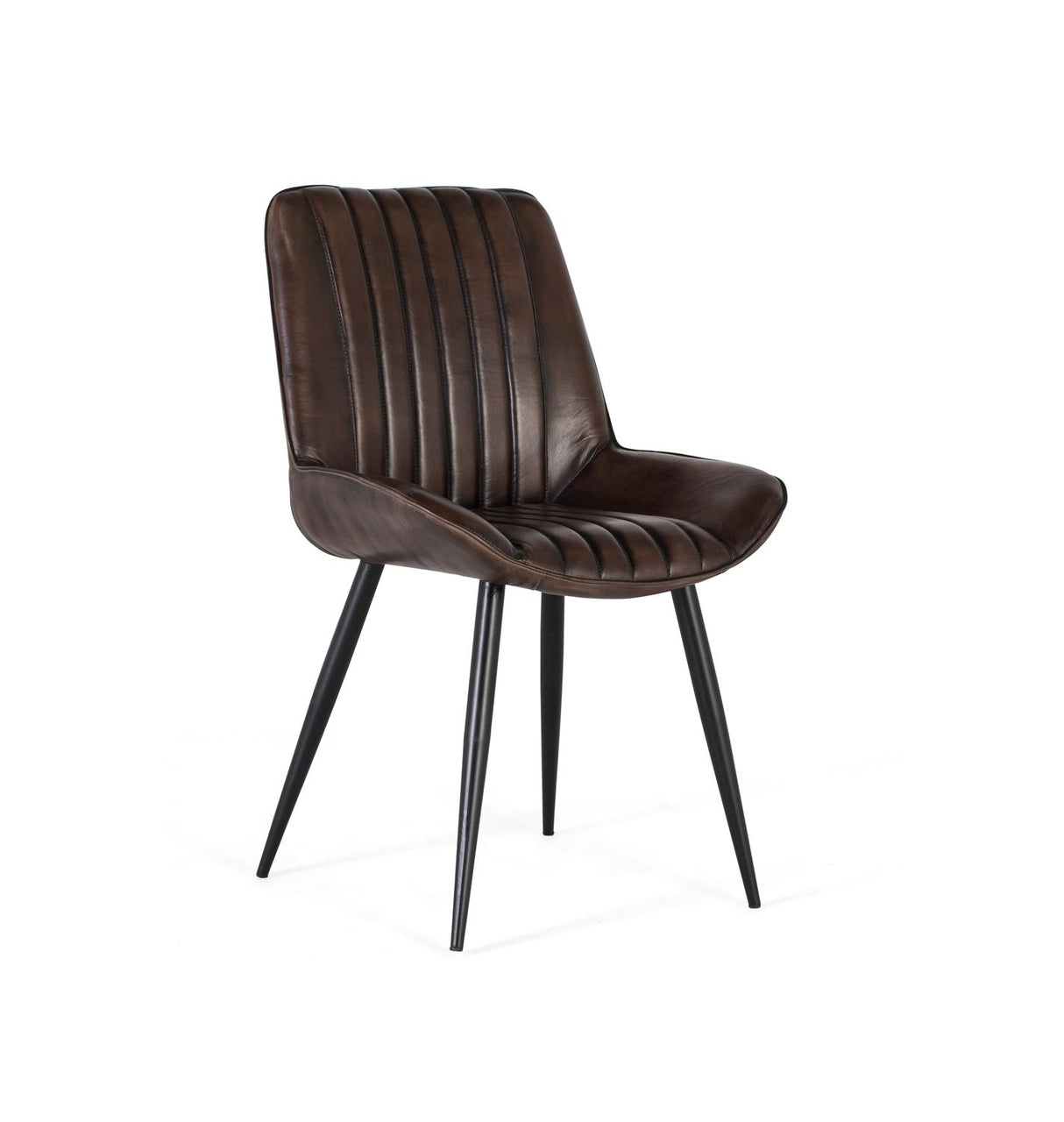 Giner and Colomer - Dark Brown Leather Upholstered Chair