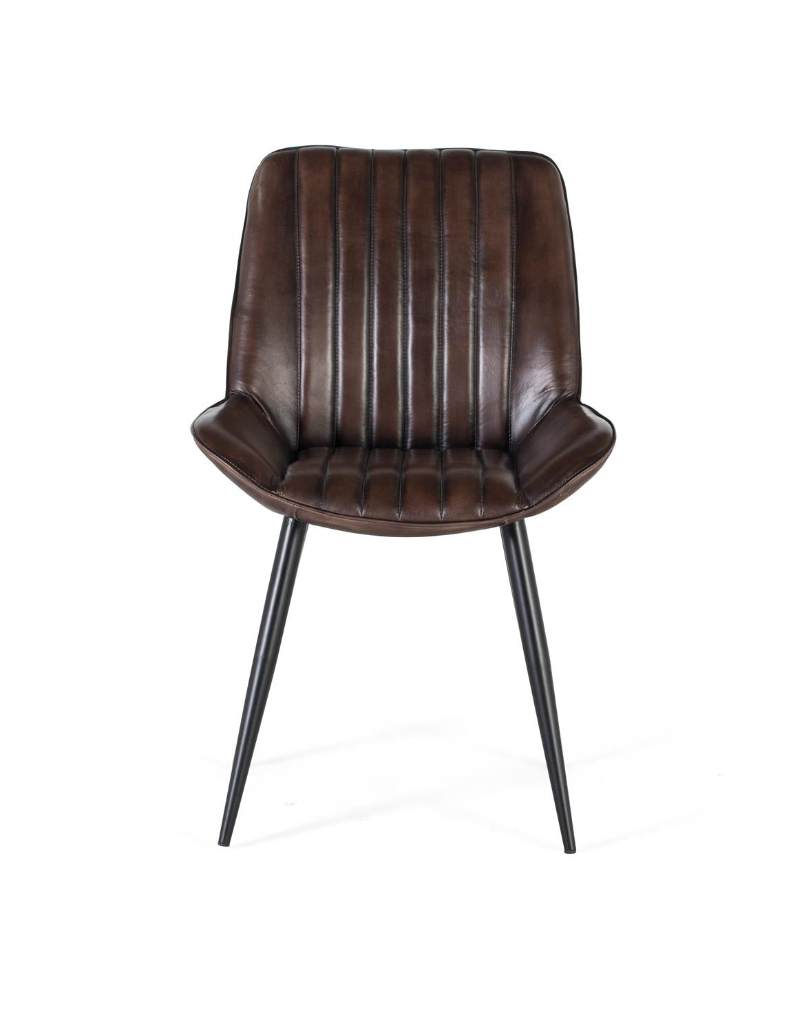 Giner and Colomer - Dark Brown Leather Upholstered Chair