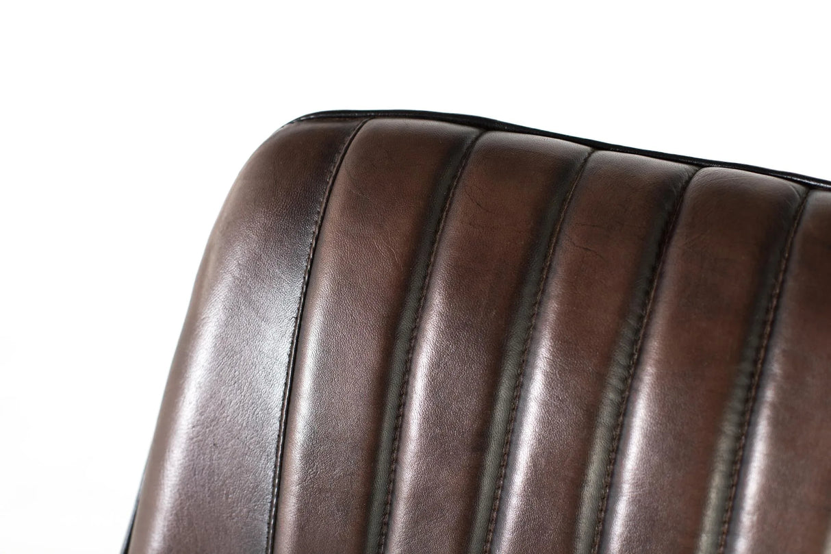 Giner and Colomer - Dark Brown Leather Upholstered Chair