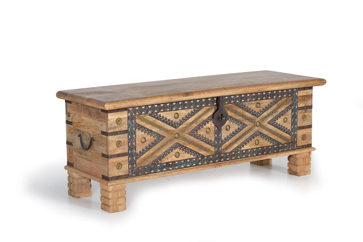 Giner and Colomer - Mango Wood Chest With Metal Details