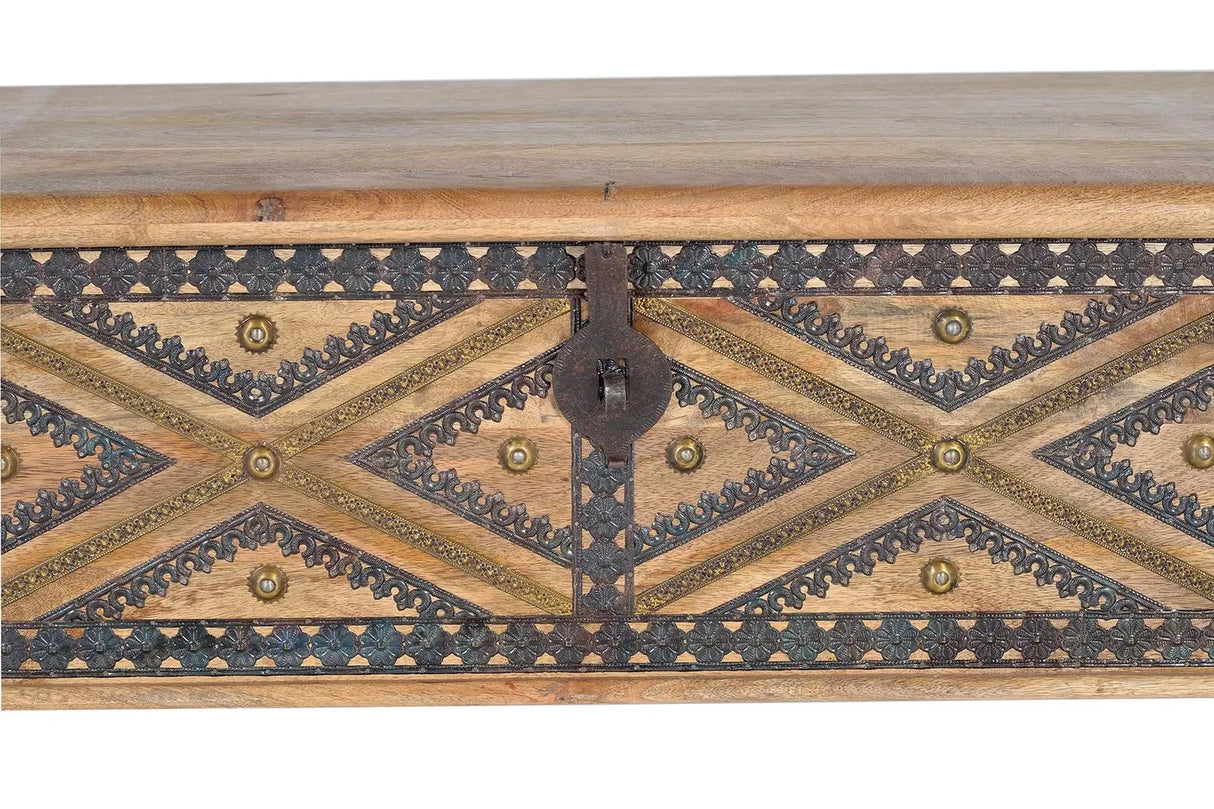 Giner and Colomer - Mango Wood Chest With Metal Details
