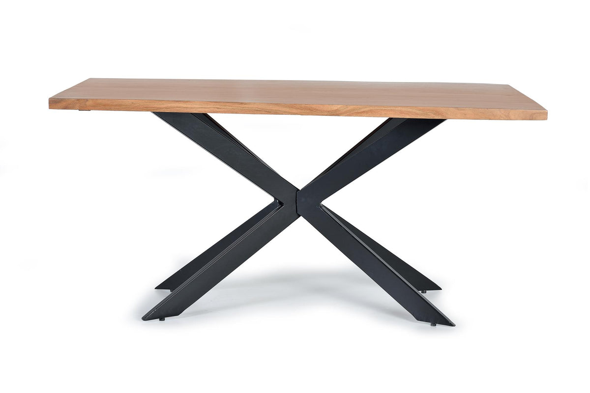 Giner and Colomer - Acacia Wood & Iron Dining Table (35 mm Top, 180 cm)