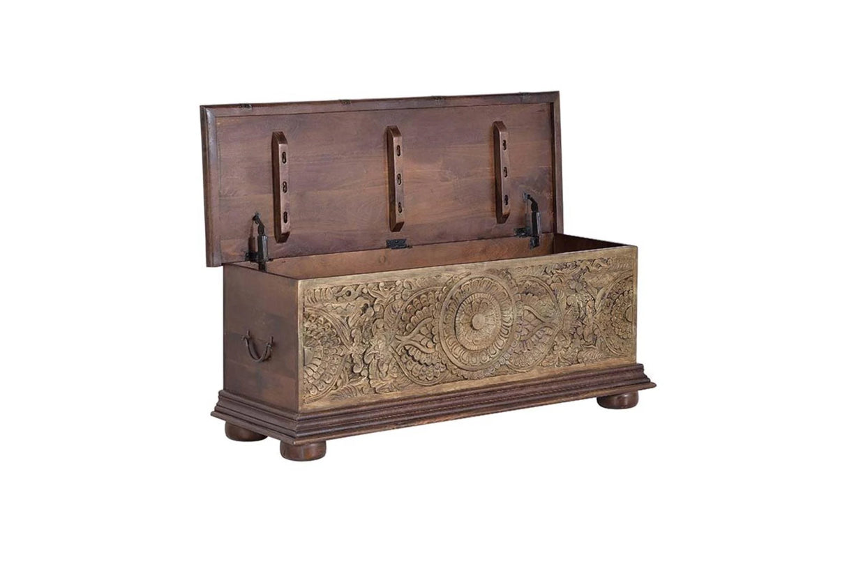 Giner and Colomer - Mango Wood Chest With Top Opening (Interior: 37 x 105 x 32 cm)