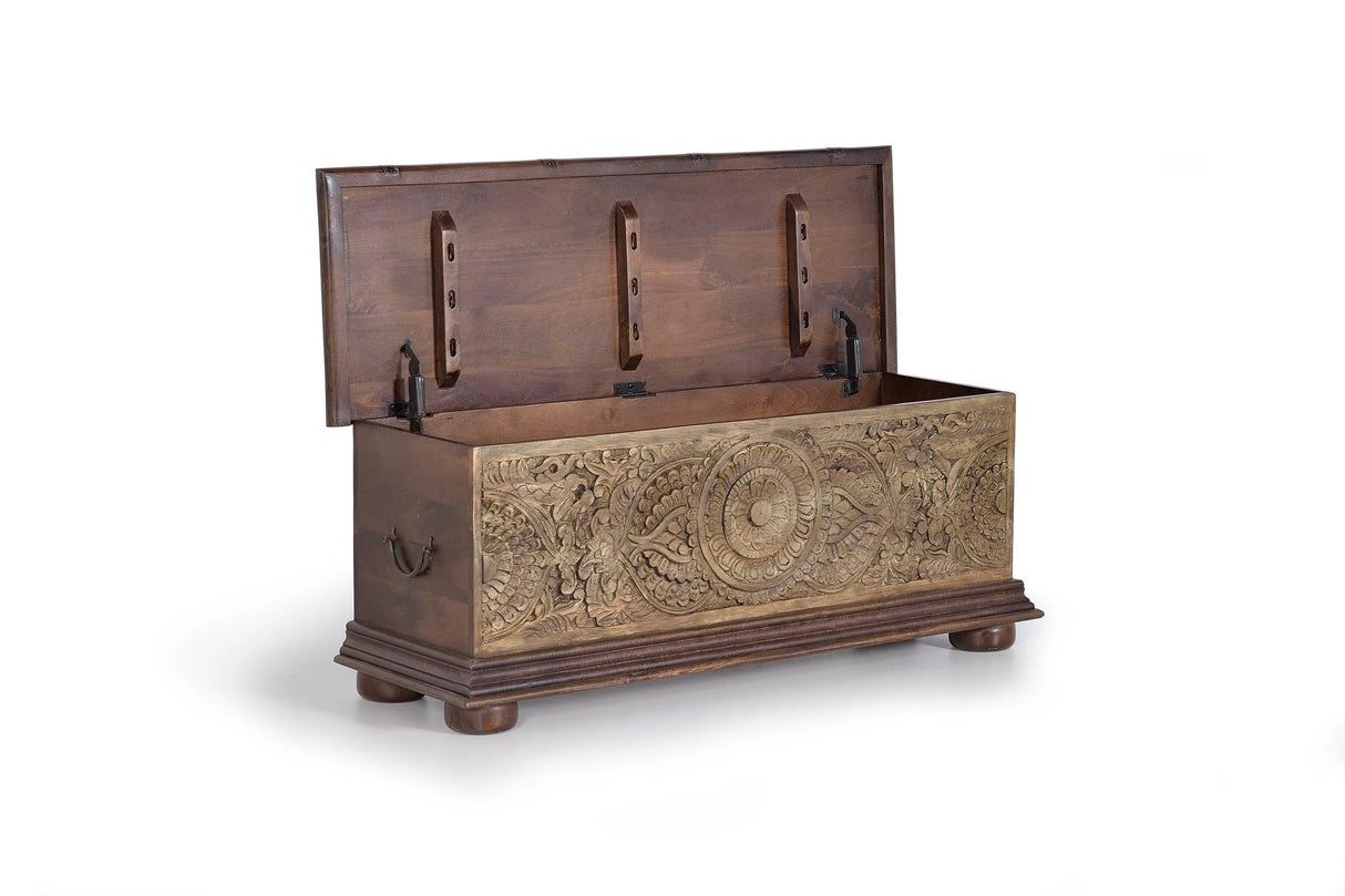 Giner and Colomer - Mango Wood Chest With Top Opening (Interior: 37 x 105 x 32 cm)
