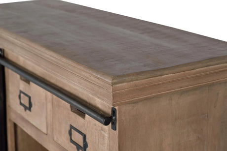 Giner and Colomer - Industrial Mango Wood Sideboard (3 Drawers, 1 Sliding Door)