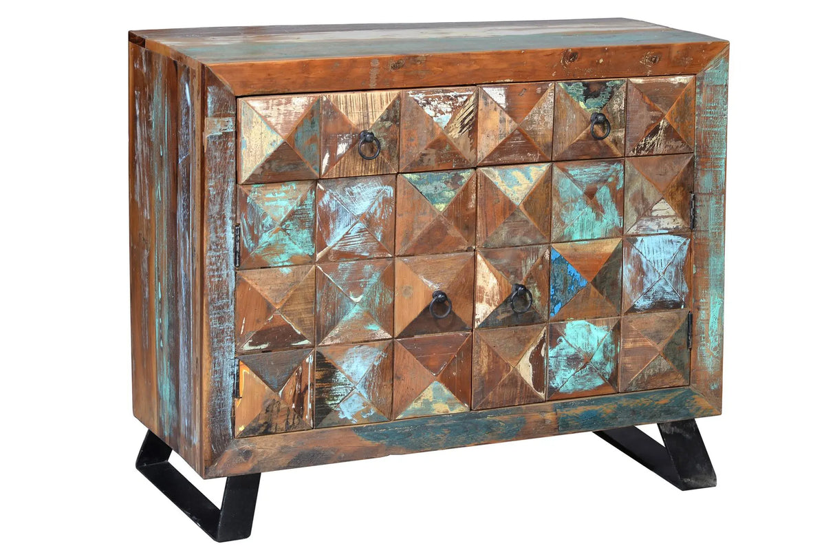 Giner and Colomer - Recycled Wood Chest Of Drawers (2 Drawers, 2 Doors)