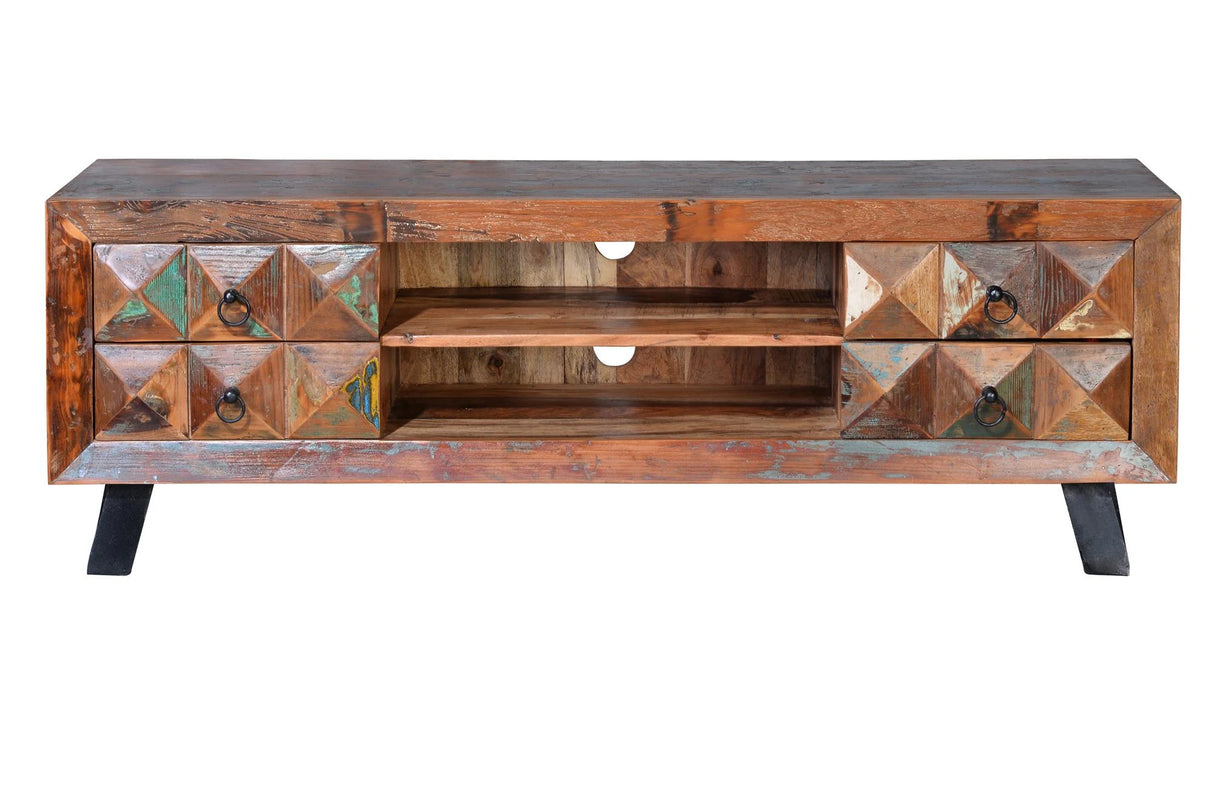 Giner and Colomer - Recycled Wood TV Stand With 4 Drawers