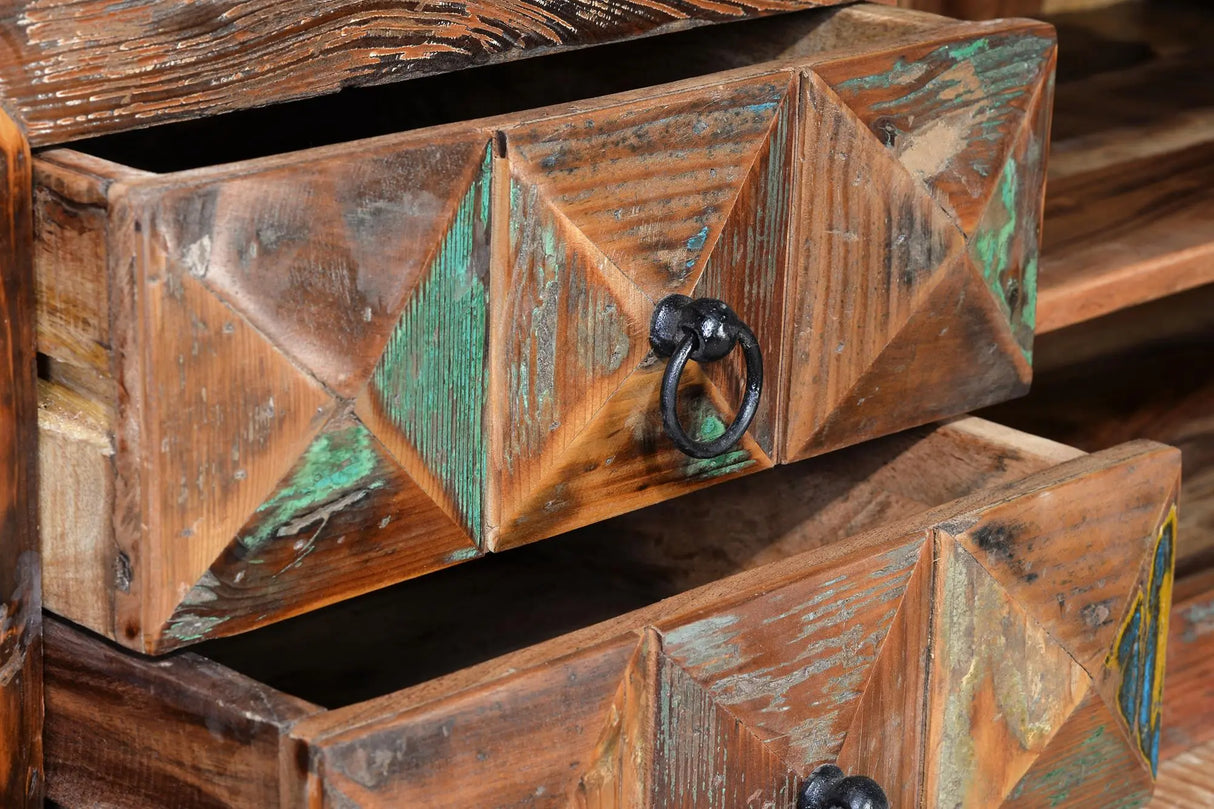 Giner and Colomer - Recycled Wood TV Stand With 4 Drawers