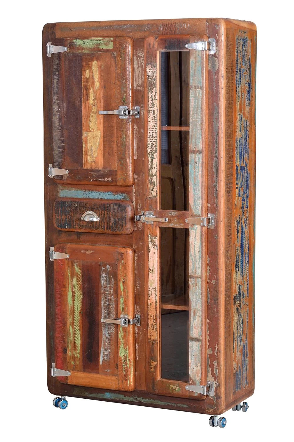 Giner and Colomer - Recycled Wood Display Cabinet (3 Doors, 1 Drawer)