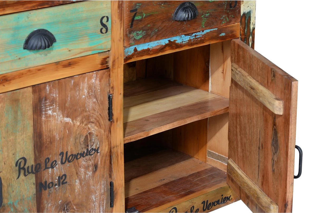 Giner and Colomer - Recycled Wood Sideboard (3 Drawers, 3 Doors & Shelves)
