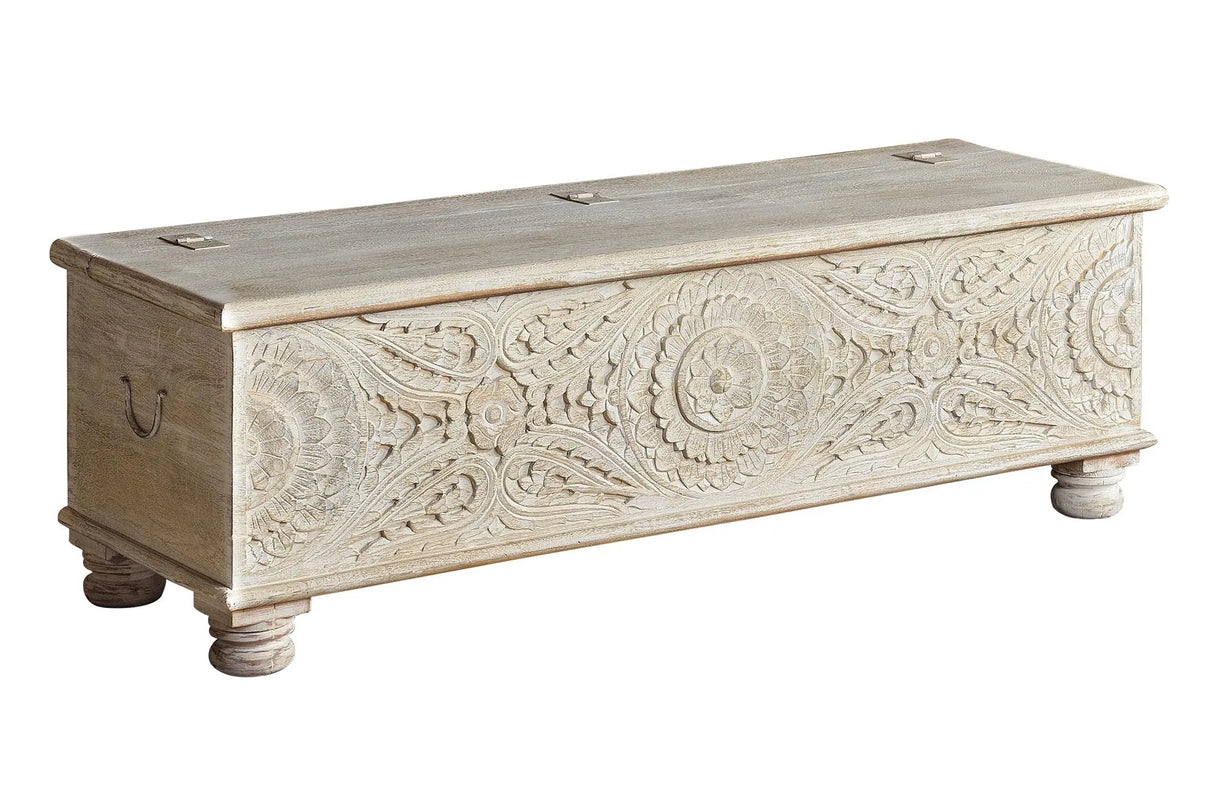 Giner and Colomer - Mango Wood Chest With Handmade Top Opening (150 cm)
