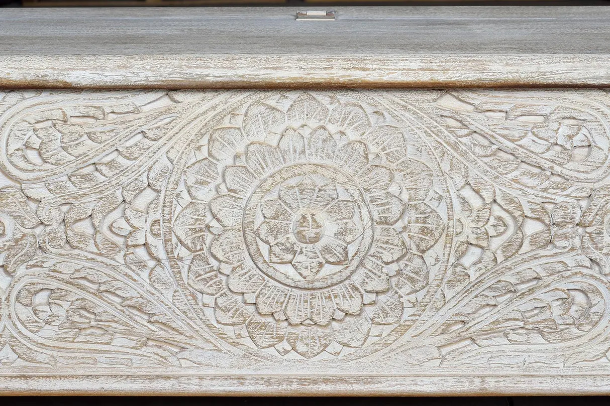 Giner and Colomer - Mango Wood Chest With Handmade Top Opening (150 cm)