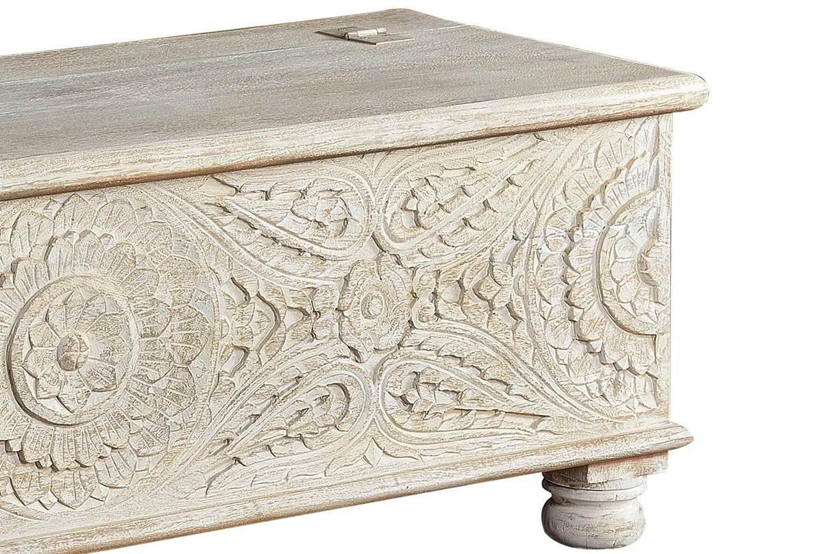 Giner and Colomer - Mango Wood Chest With Handmade Top Opening (150 cm)