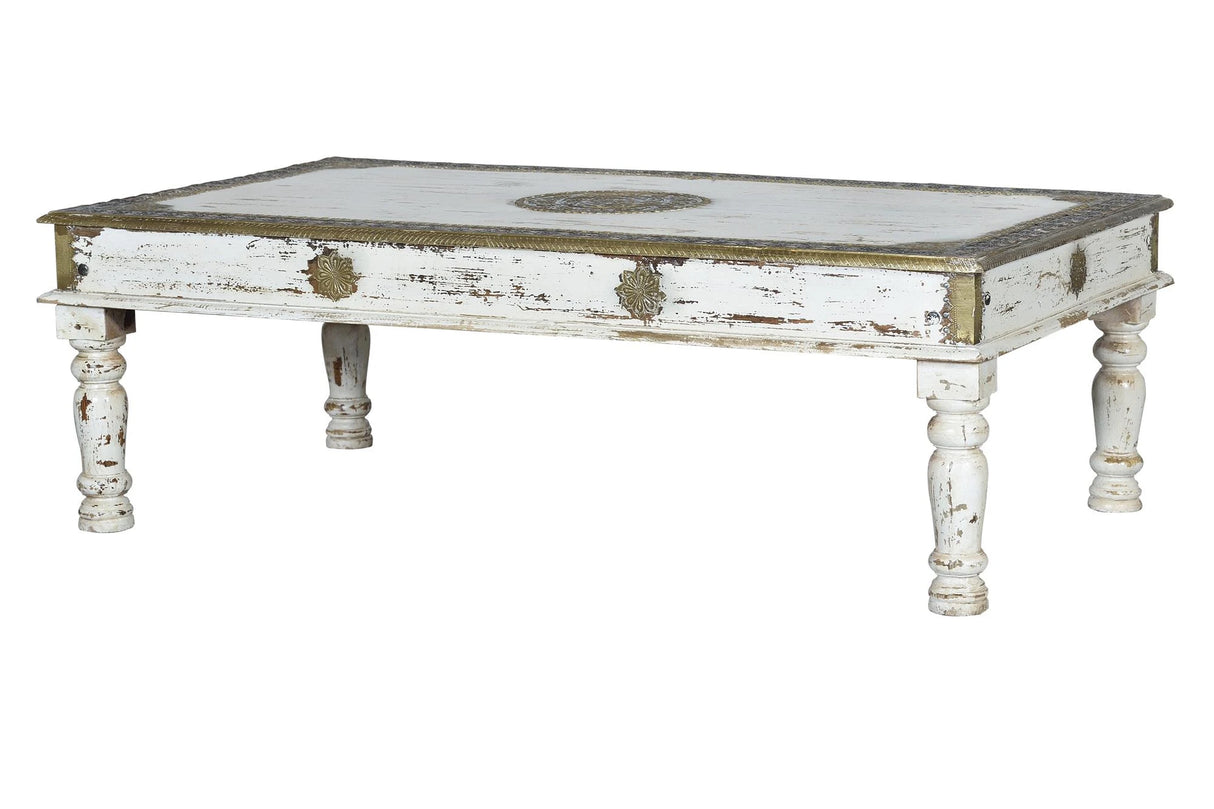 Giner and Colomer - Mango Wood Coffee Table With Bronze Details