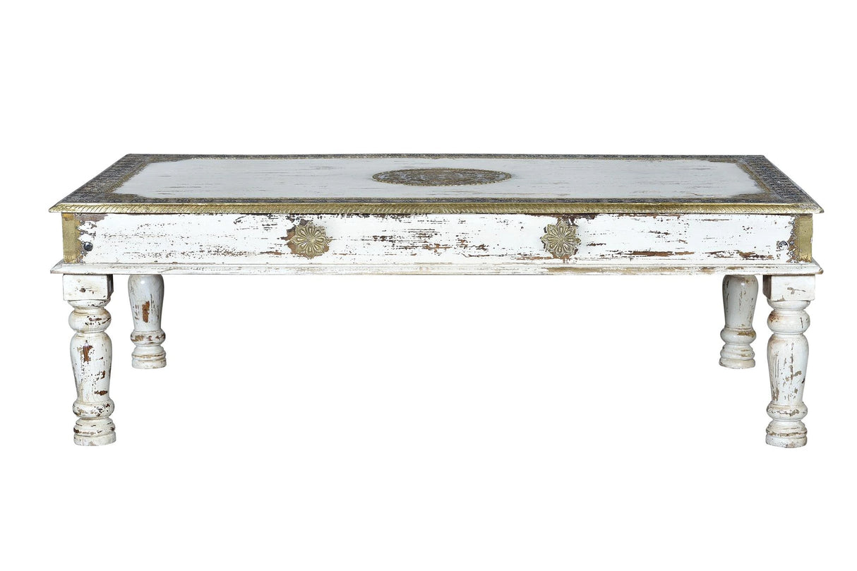 Giner and Colomer - Mango Wood Coffee Table With Bronze Details