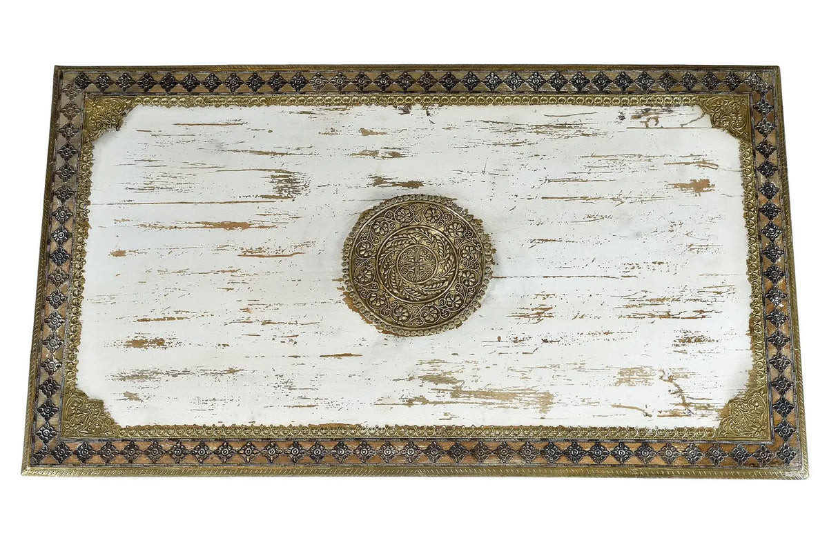 Giner and Colomer - Mango Wood Coffee Table With Bronze Details