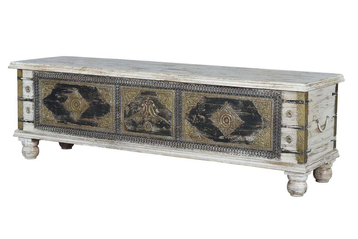 Giner and Colomer - Mango Wood Chest With Top Opening & Bronze Details