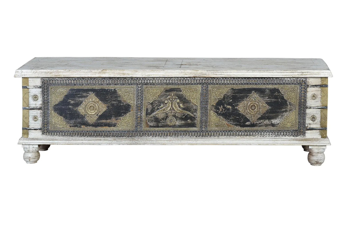 Giner and Colomer - Mango Wood Chest With Top Opening & Bronze Details