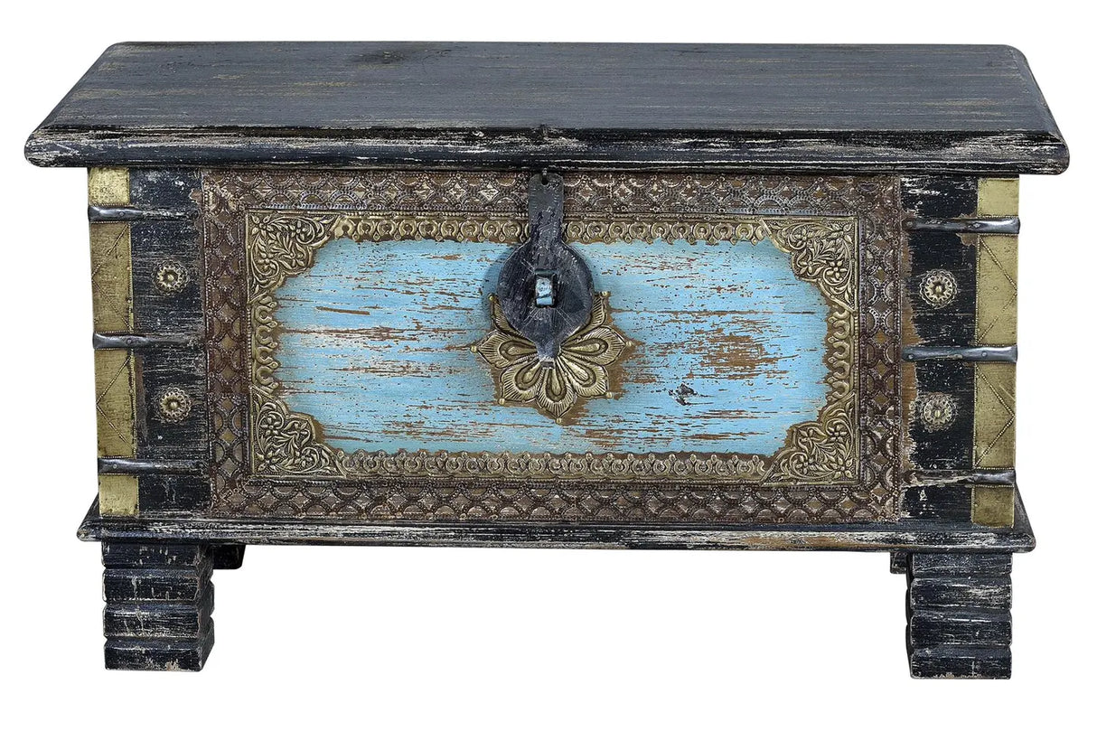Giner and Colomer - Mango Wood Chest With Top Opening & Bronze Details
