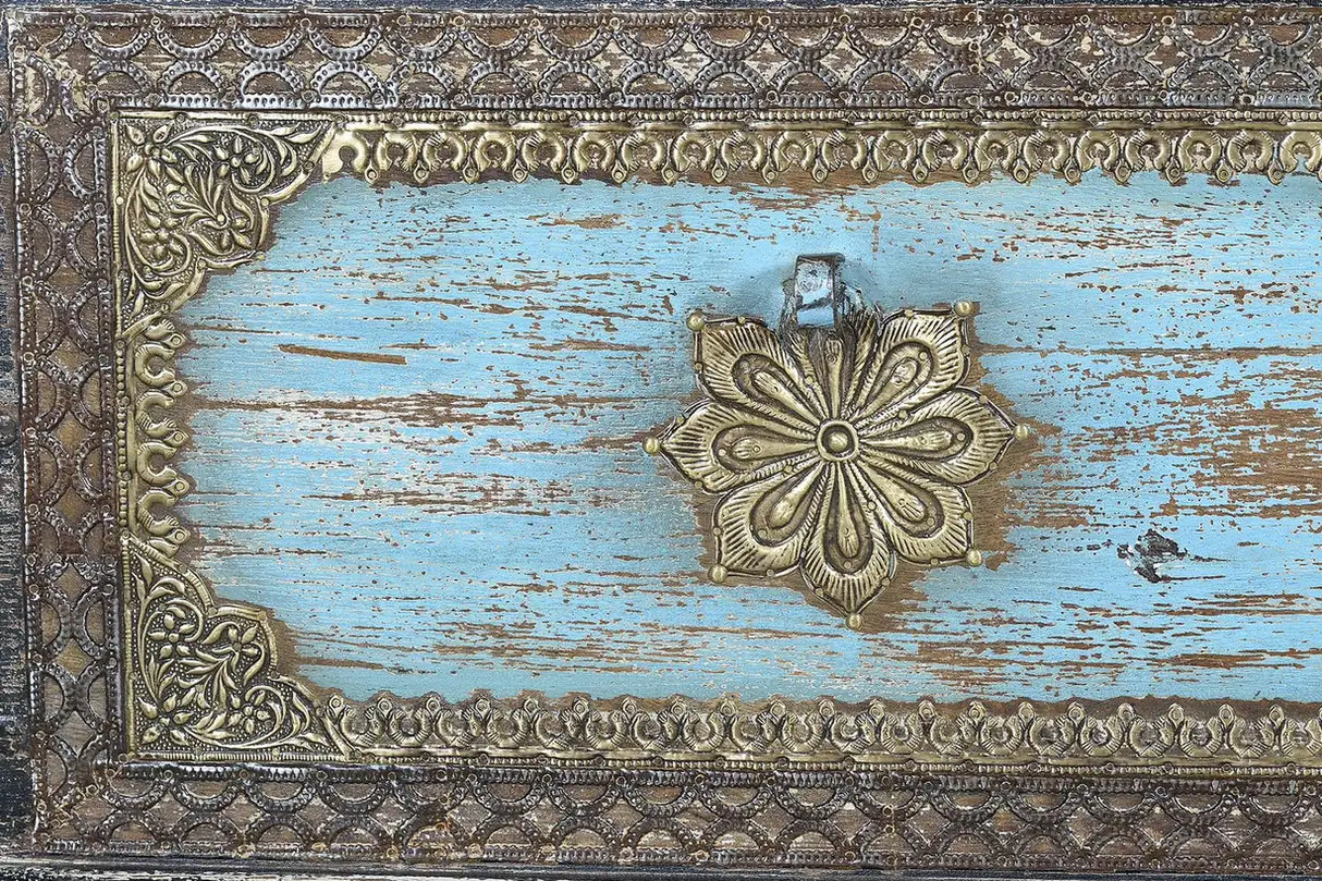 Giner and Colomer - Mango Wood Chest With Top Opening & Bronze Details