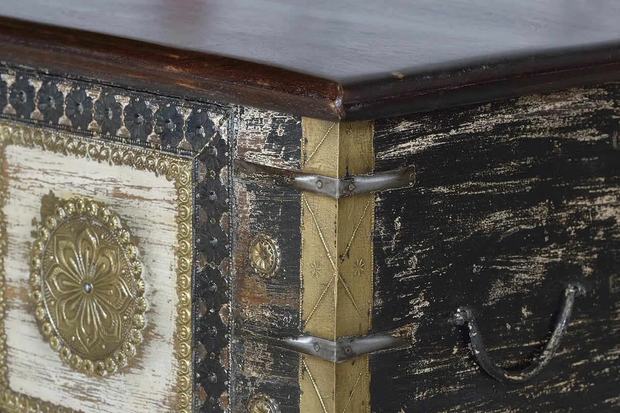 Giner and Colomer - Mango Wood Chest With Top Opening & Bronze Details