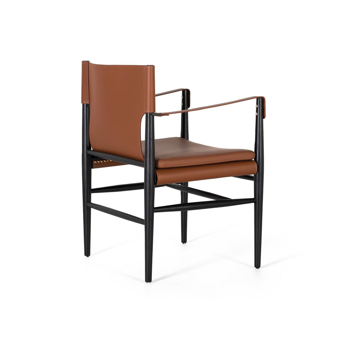 Giner and Colomer - Synthetic Leather & Ash Wood Armchair In Brown