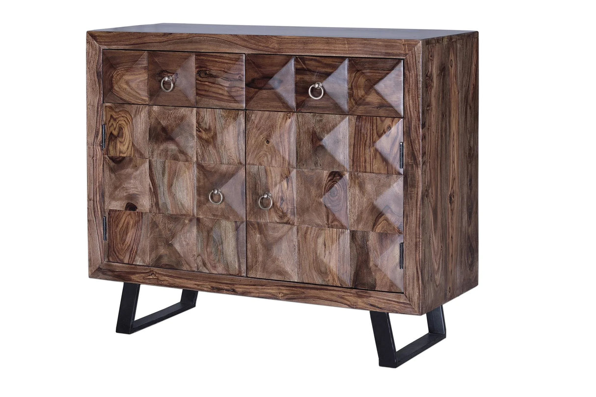 Giner and Colomer - Rosewood Chest Of Drawers (2 Drawers, 2 Doors) Iron Feet