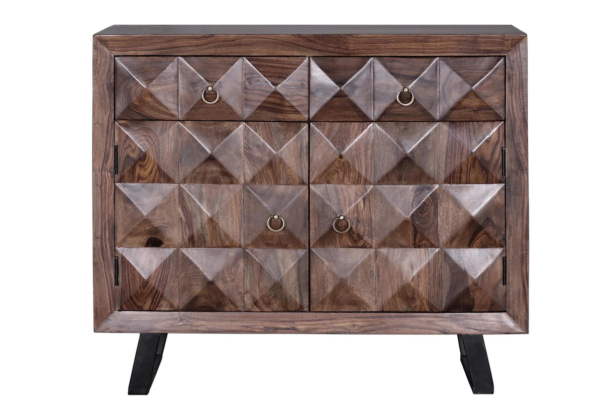 Giner and Colomer - Rosewood Chest Of Drawers (2 Drawers, 2 Doors) Iron Feet